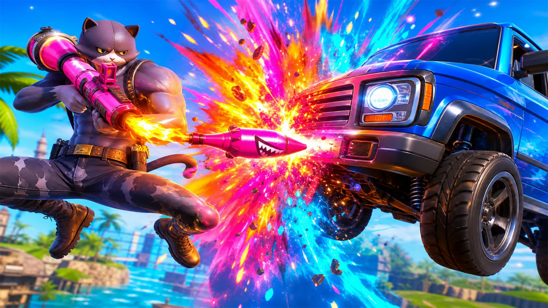 CAR vs ROCKET (4 MAPS)