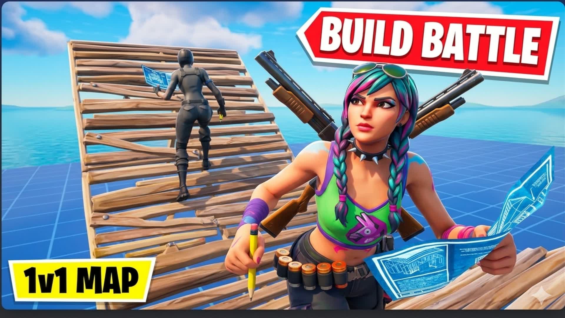 1対1の建築ファイト!!!