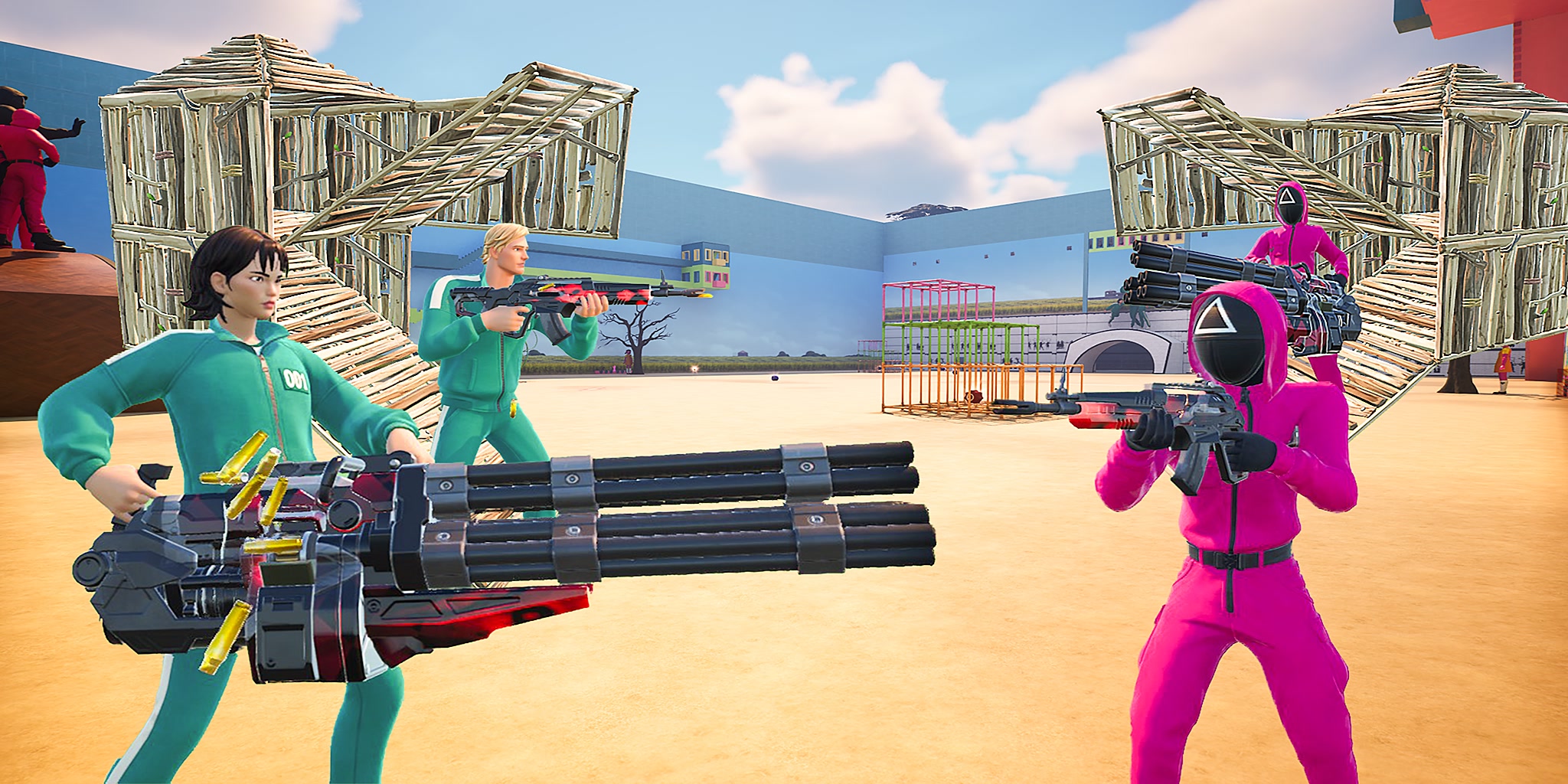 SQUID GAME GUARDS VS PLAYERS