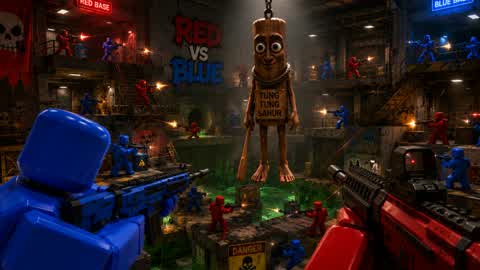 MEGA RED VS BLUE 🔴🔵ALL GUNS 🤣 LOL