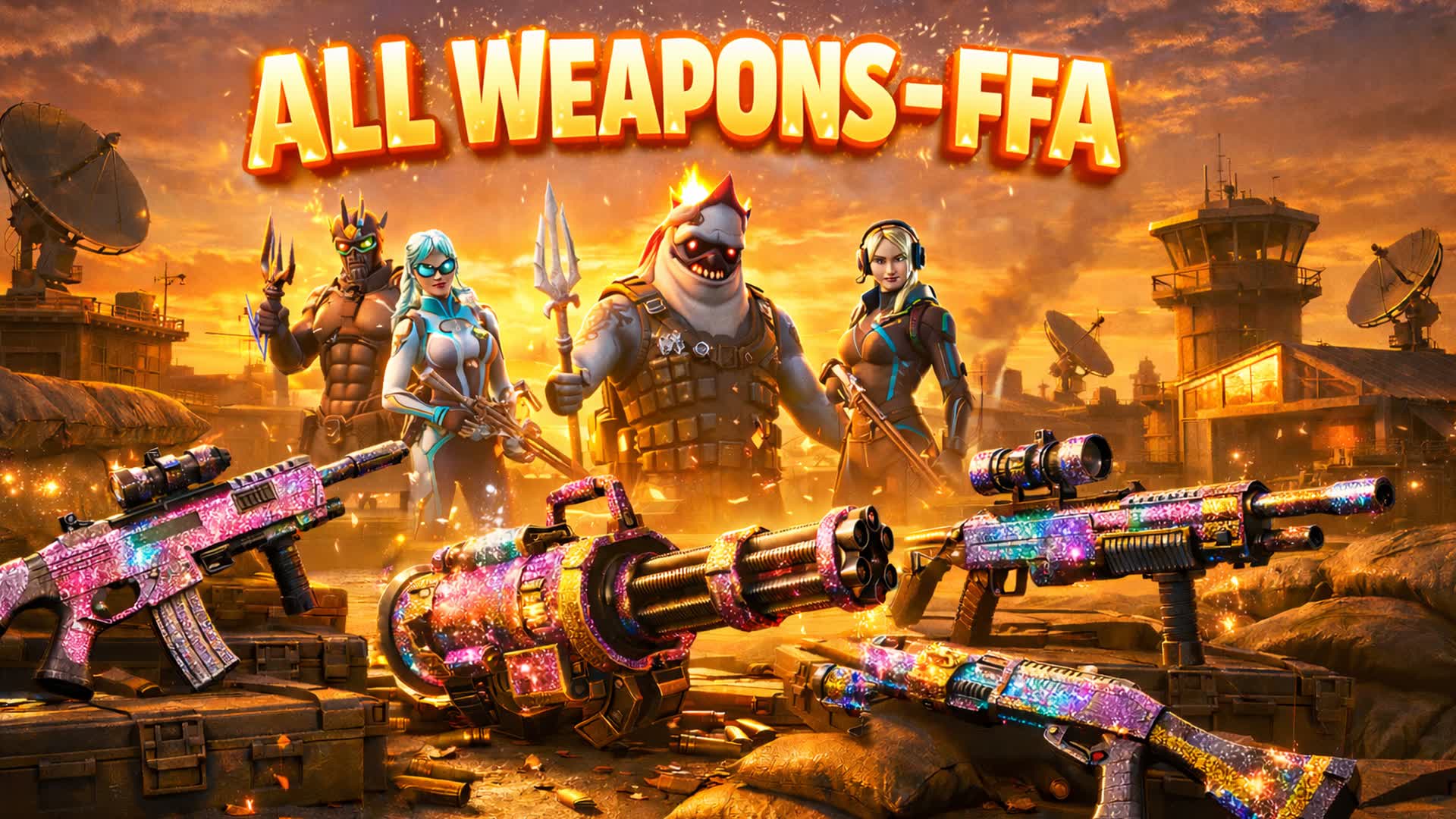 ALL WEAPONS - FFA يلهون مع الأصدقاء