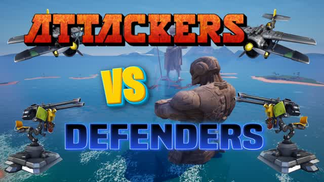 🌴ATTACKERS vs DEFENDERS - PLANE/TURRET