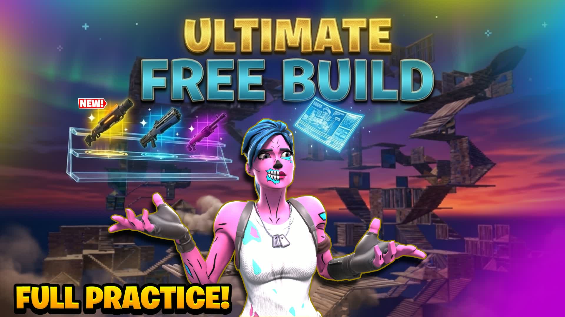[Full Practice] FREE BUILD FIGHT!