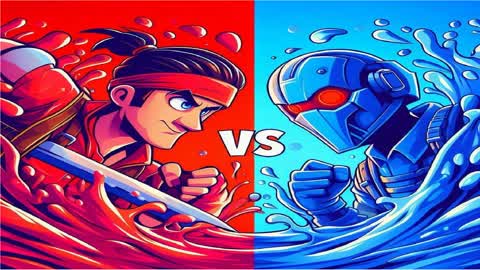 WATER RED VS BLUE 🔴🌊🔵 (NEW)