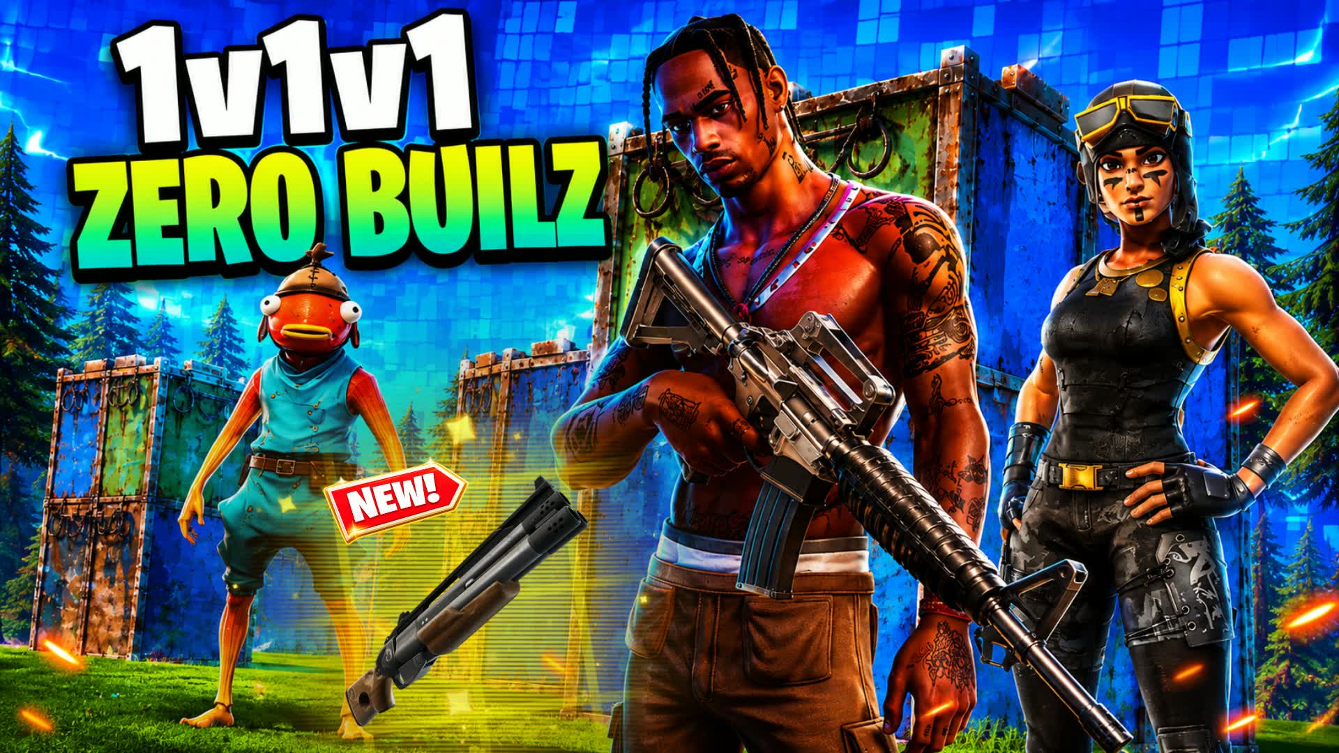 1V1V1 ZERO BUILD🏆🥇