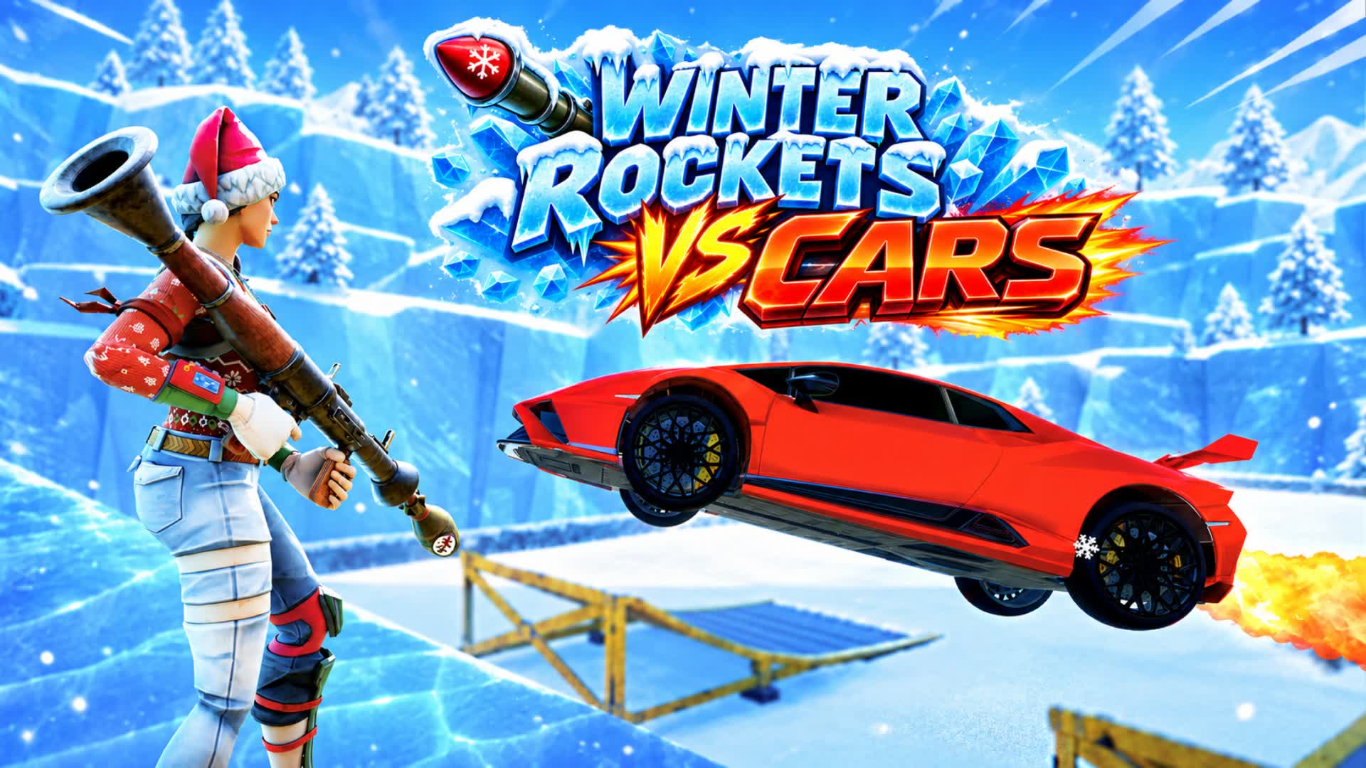 冬のロケット vs 車