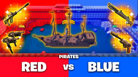 PIRATES RED VS BLUE 🔴🔵 PIRATE SHIP