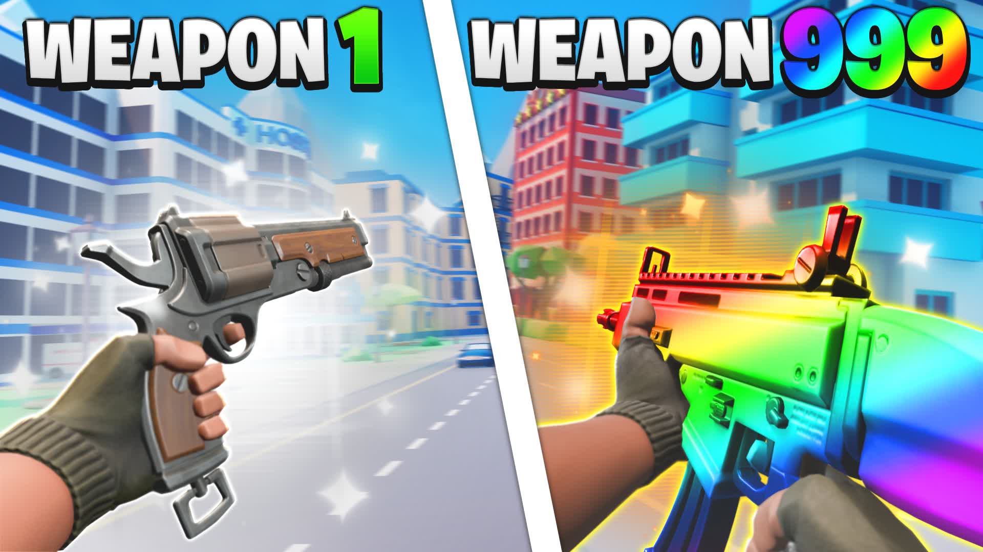 ⭐CARTOON GUN GAME 🎯 ONE SHOT