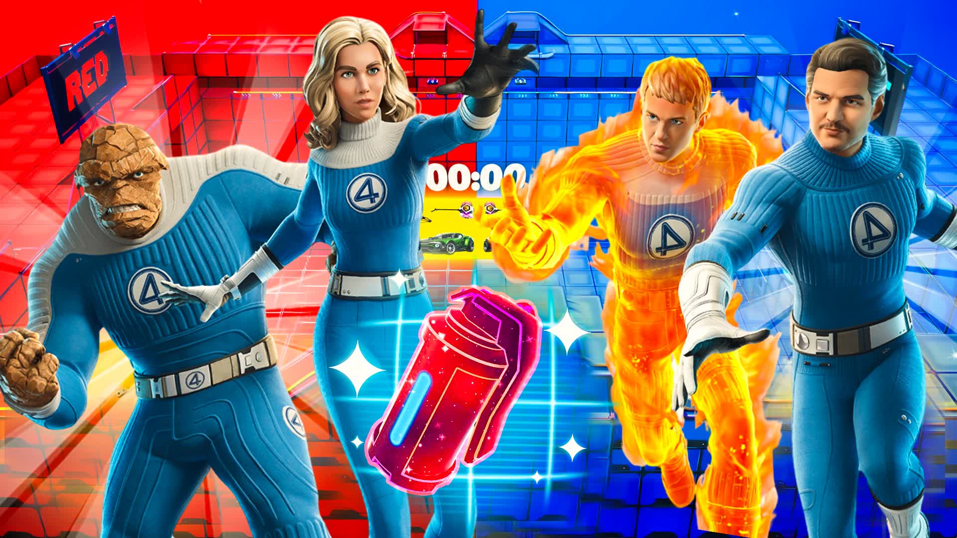 THE FANTASTIQ 4 🔥 RED VS BLUE🔴🔵