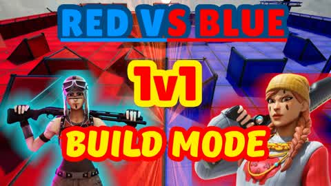 🔴🔵1v1 RED VS BLUE (Build Mode) 🔴🔵🔥
