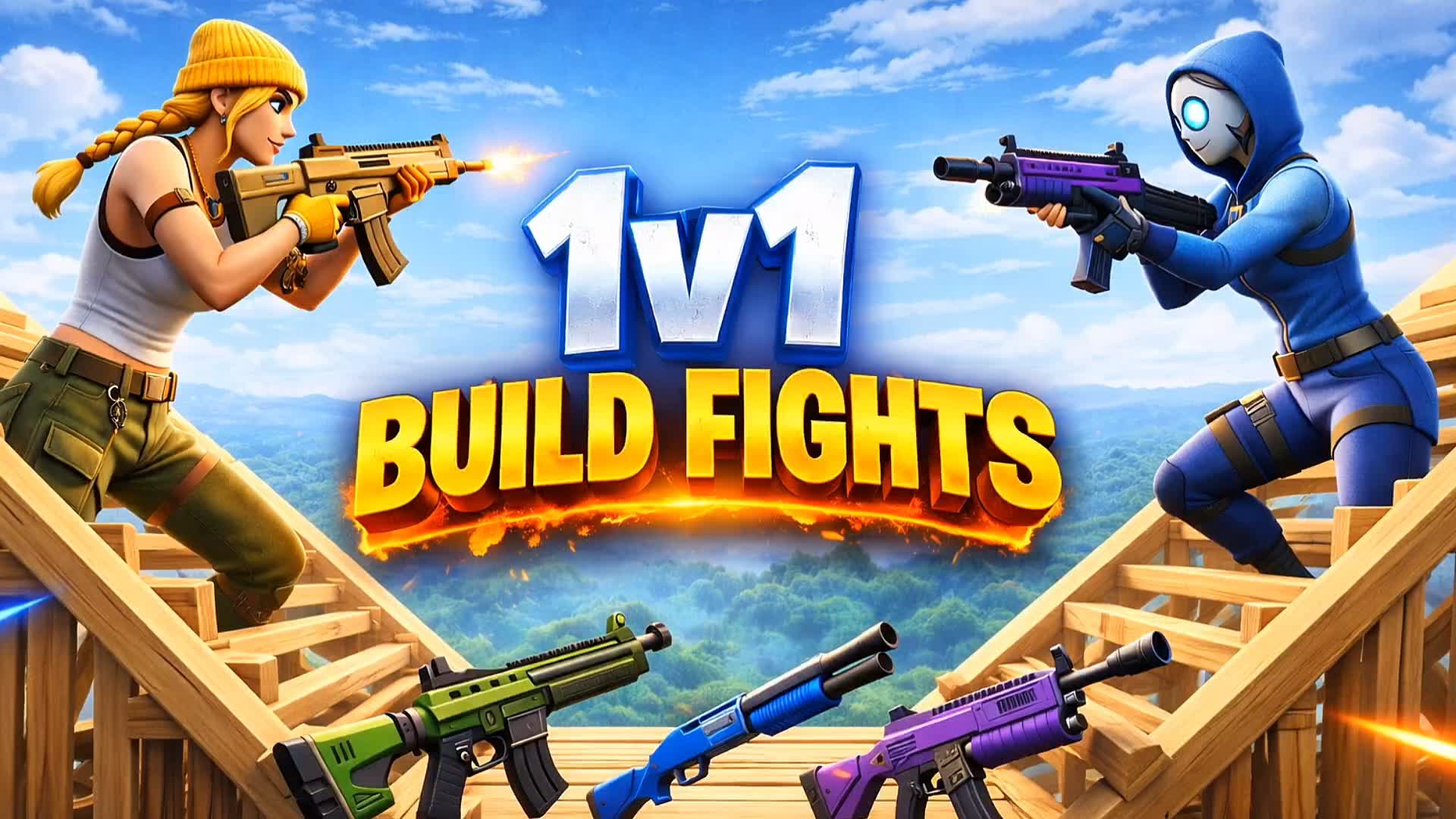 1v1 Builds Fight