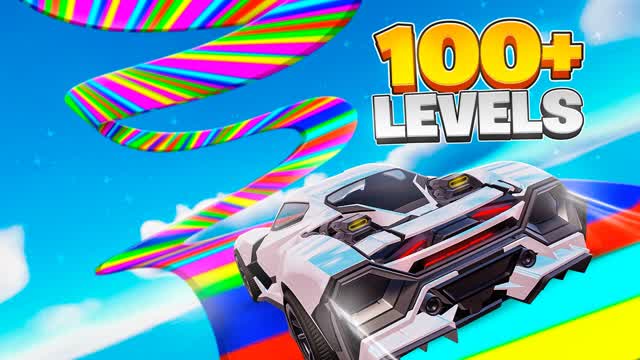 RAINBOW OBBY CAR PARKOUR 100+