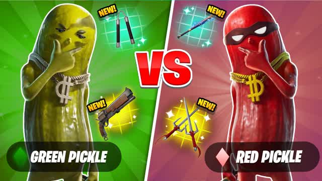 RED VS GREEN PICKLE 🔴🟢 قتال المخلل