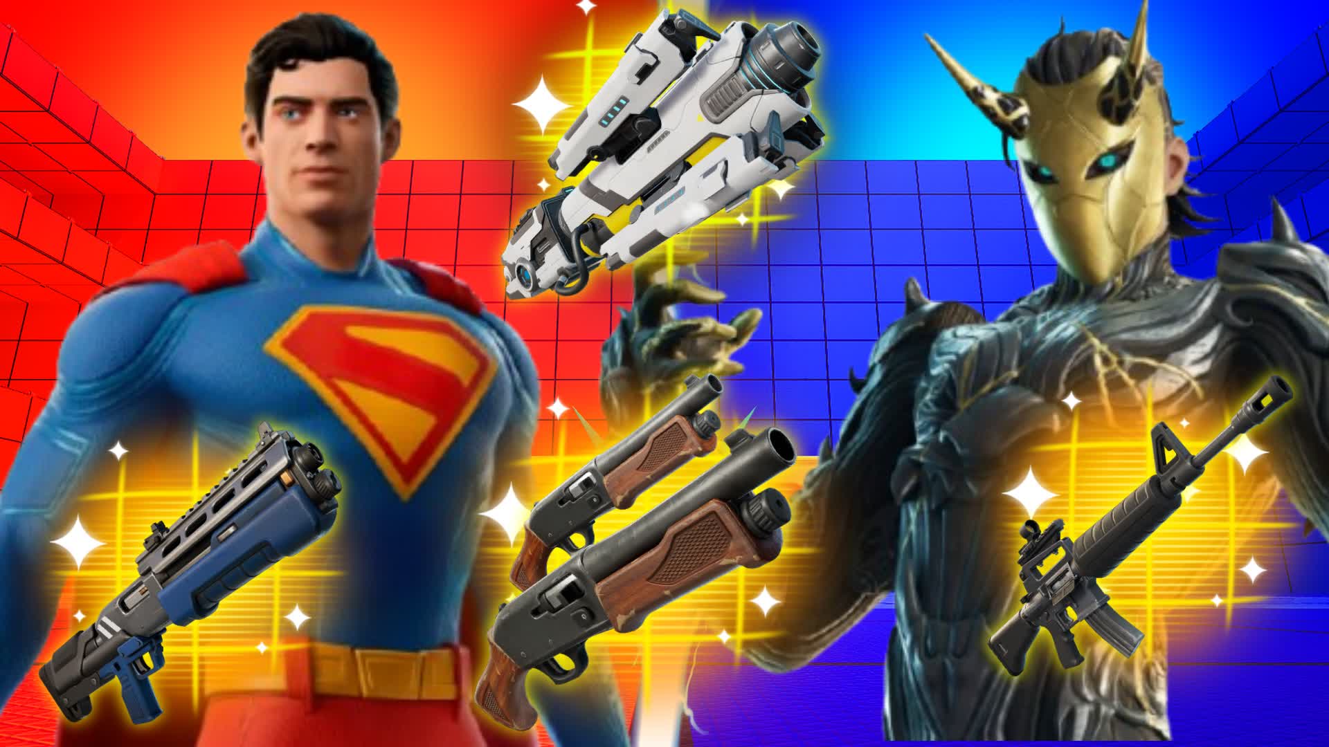 SUPERMAN VS HEROES 🔴🔵RED VS BLUE🔴🔵