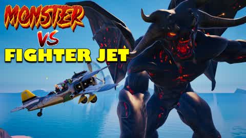 FIGHTER JET vs GIANT MONSTER
