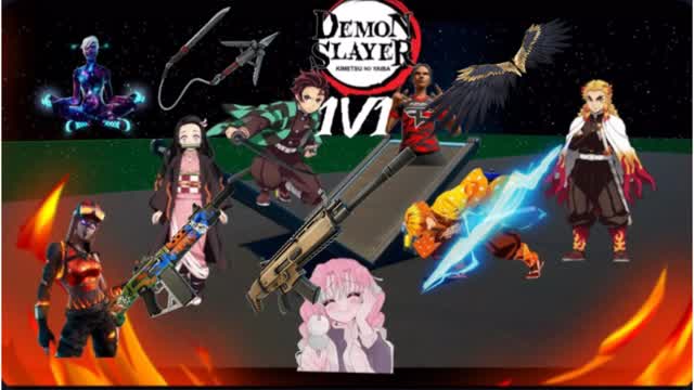 Demon Slayer 1V1 build fights