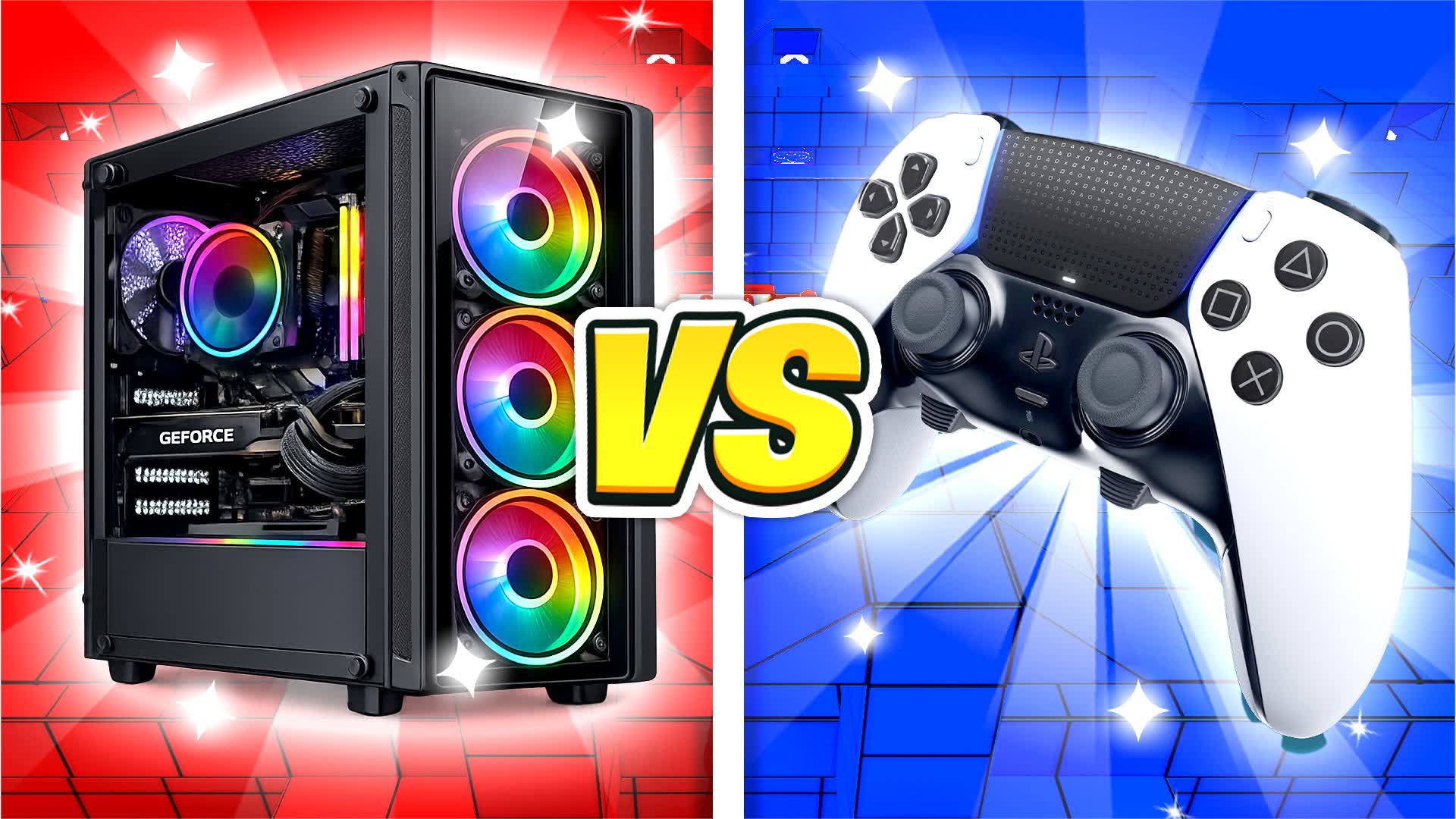 PC VS PS RED VS BLUE 🔴🔵
