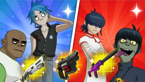 GORILLAZ ROJO VS AZUL 🔴🔵