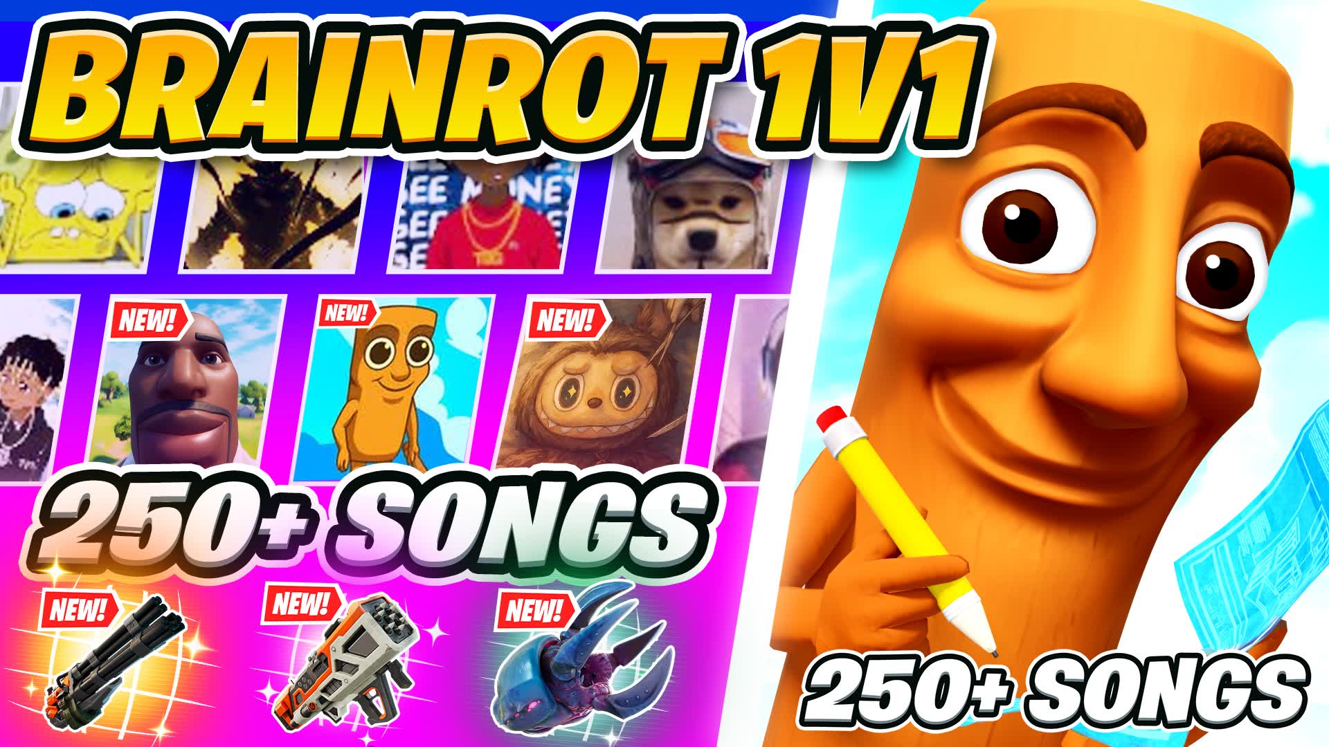 BRAINROT 1V1 🎯 250+ SONGS ✨ ALL GUNS 🔫