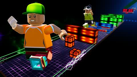 🏁Block Dash Race👑GLASS BRIDGE💎