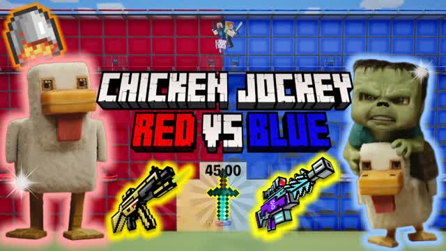 CHICKEN JOCKEY RED VS BLUE 🔴🔵