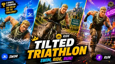 Tilted Triathlon: Swim, Ride, Run!