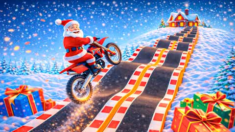 🎄 Santa Dirt Bike Ramp
