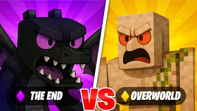MINECRAFT WARS END VS OVERWORLD BATTLE