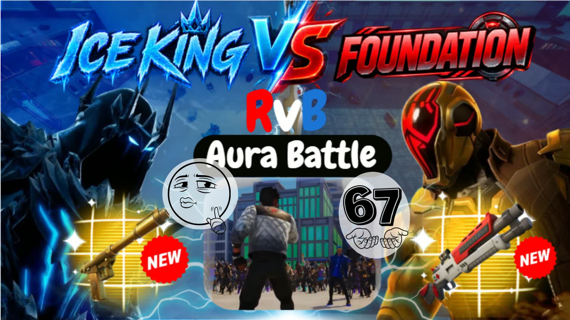 ICE KING vs Fundation! — Fortnite island 9566-4751-6700 by Jofrevs