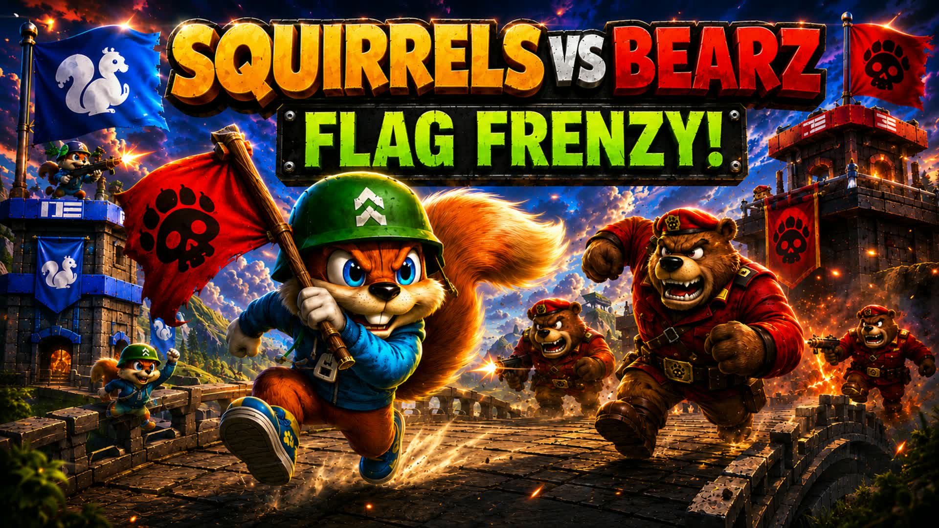 Squirrels vs Bearz: Flag Frenzy!