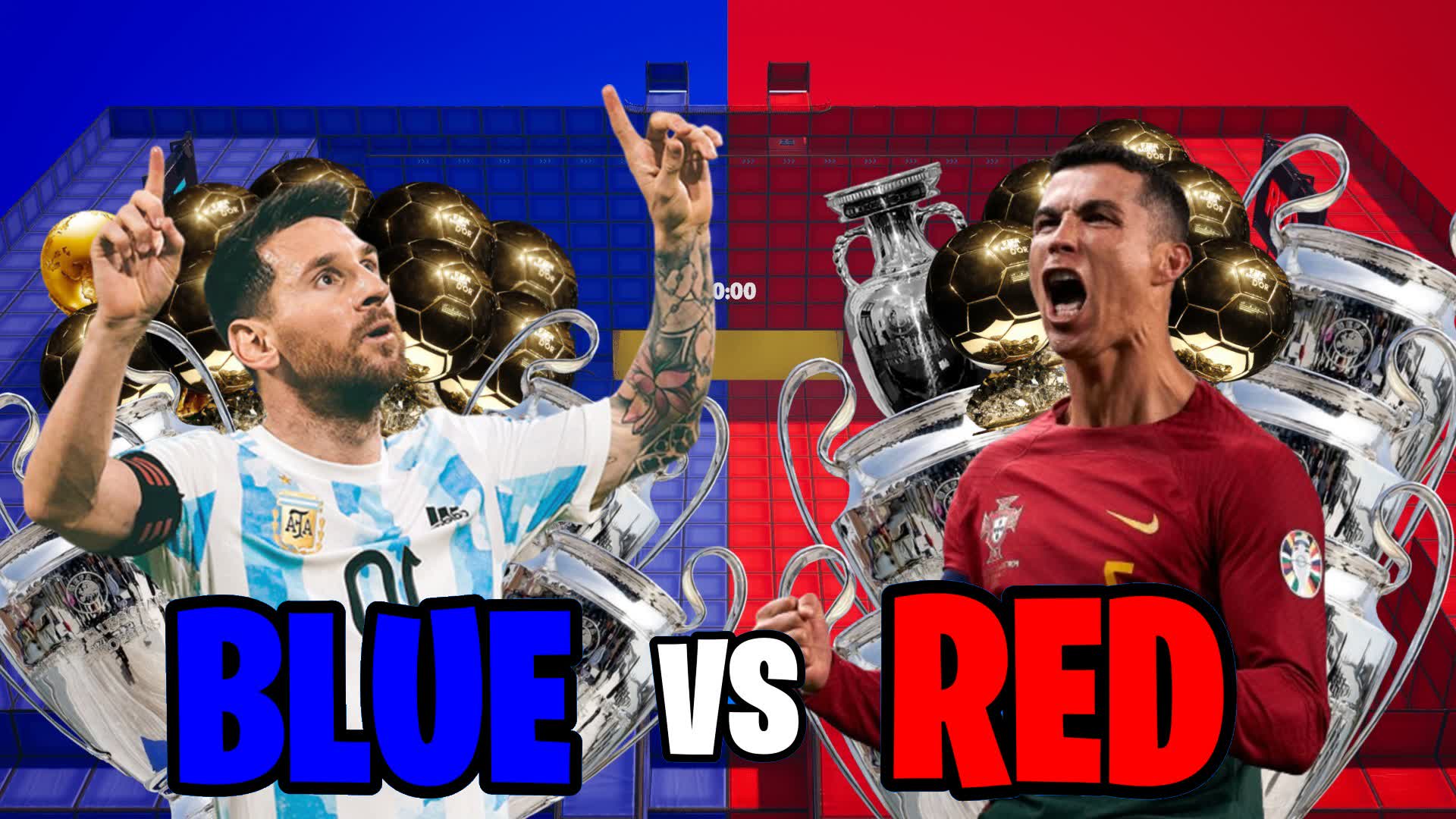 💙BLUE MESSI💙 VS ❤️RONALDO RED❤️