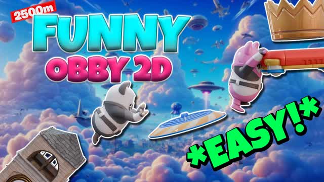 🌈VERY EASY FALL GUYS OBBY PARKOUR 2D🌈
