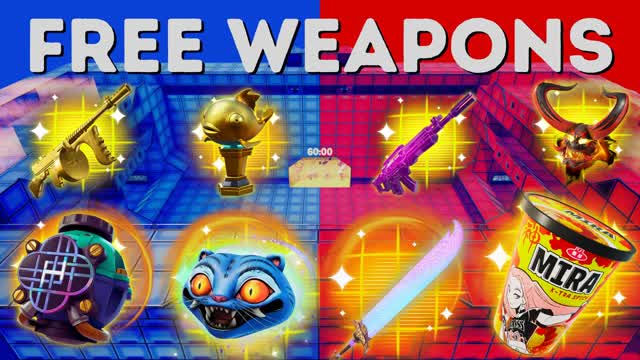 FREE WEAPONS RED 🔴VS BLUE 🔵