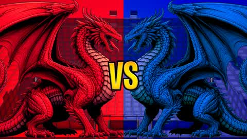 🐉 DUELING DRAGONS RED VS BLUE 🐉