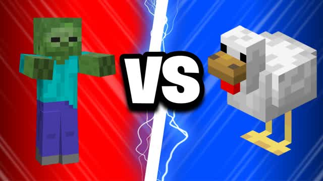 ZOMBIE VS CHICKEN 🔴🔵