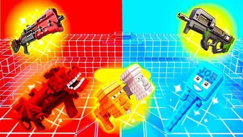 MEGA RED VS BLUE🔴🔵 [CUSTOM WEAPONS]