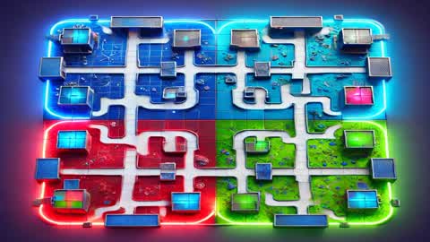 Battle of Four Teams: Upgrade & Conquer