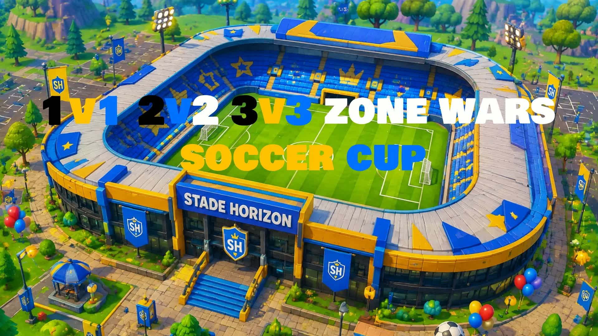 1v1/2v2/3v3のゾーンウォーズ サッカーカップ
