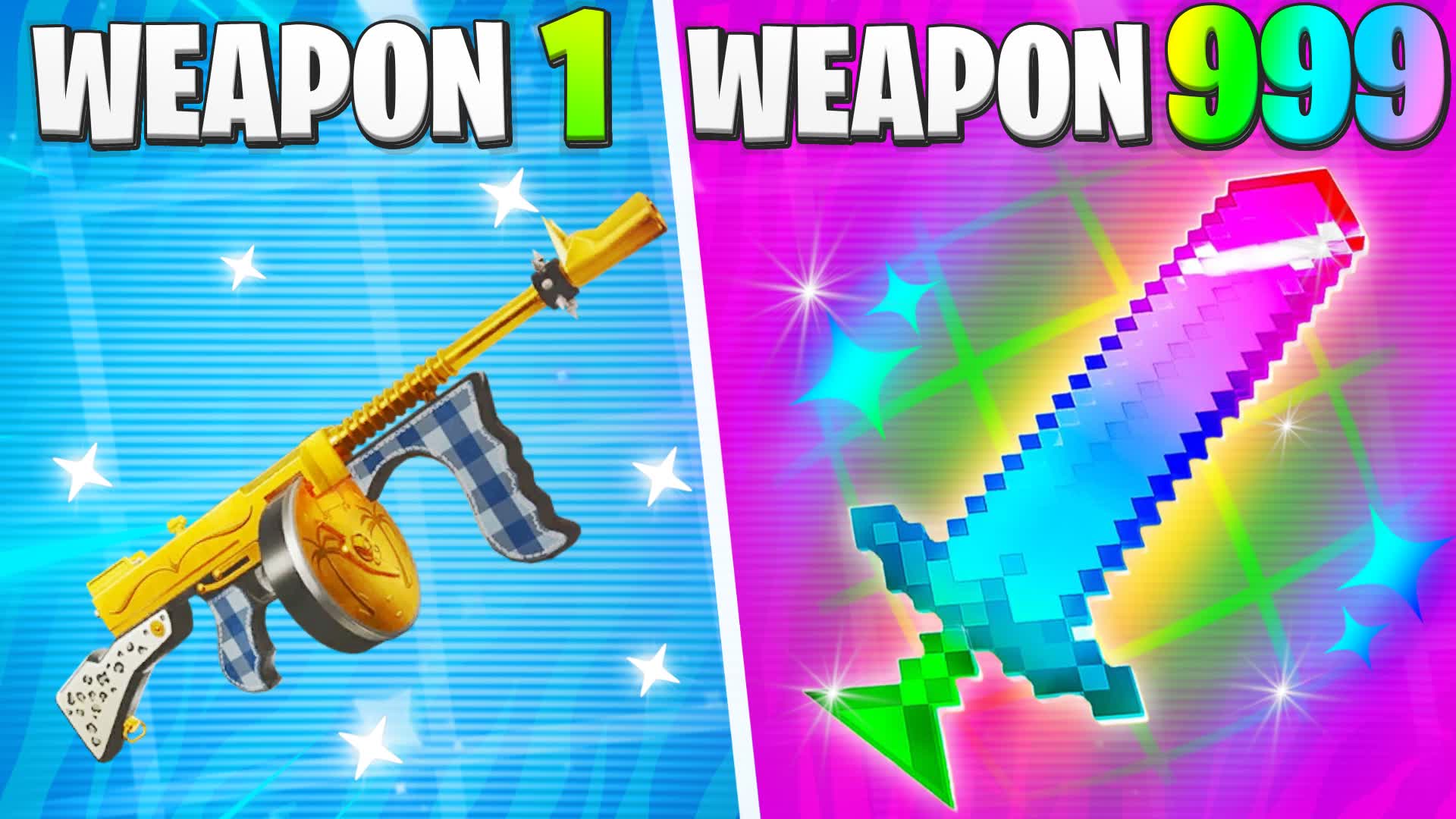 CUSTOM WEAPONS🌈GUN GAME🔫ONE SHOT😎