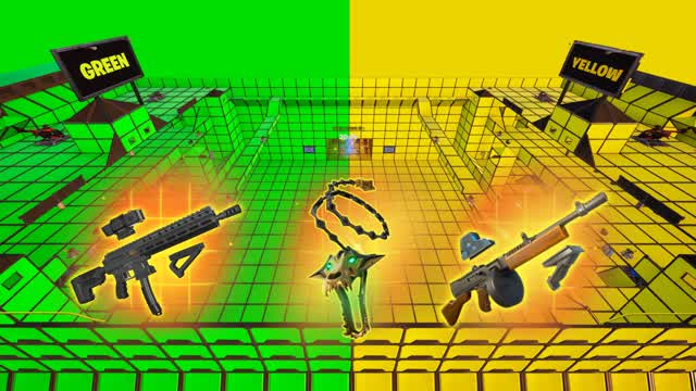 Green VS Yellow halloween