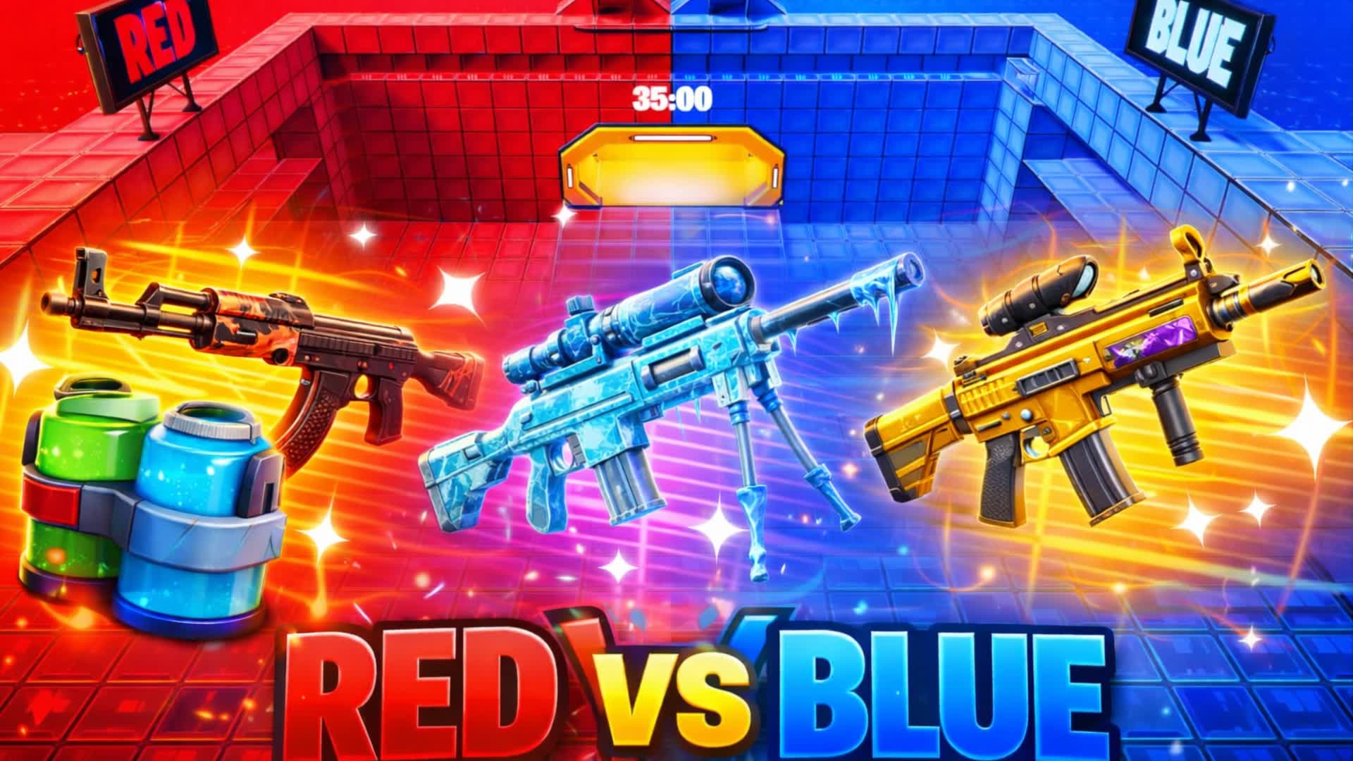 🔥 RED vs BLUE 🔵Insane Chaos
