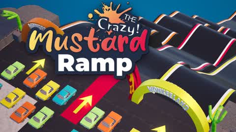 THE CRAZY CARS MUSTARD MEGA RAMP 🚗