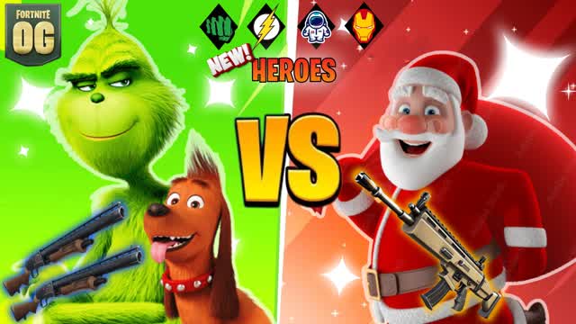 👺GRINCH VS SANTA🎅 HEROES🦸‍♂️