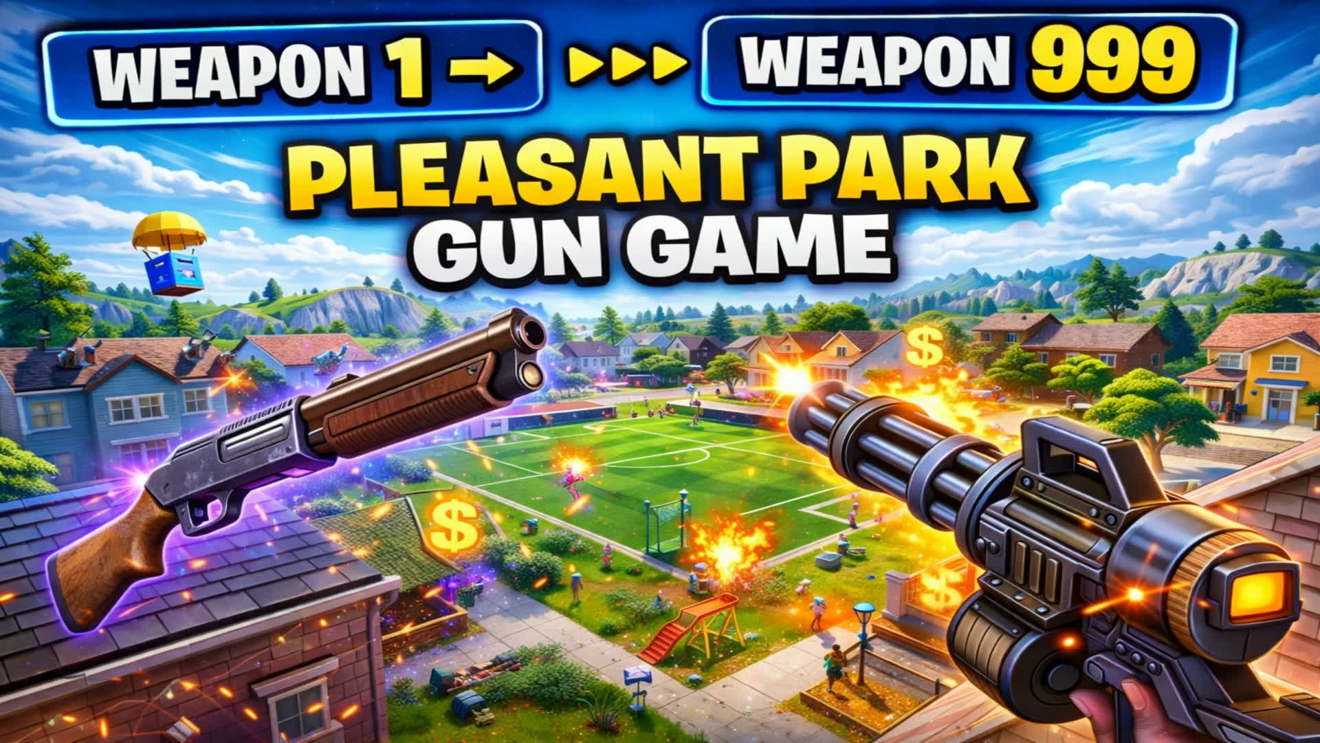 💥 GUN GAME PLEASANT ZONE 🏙️⚔️