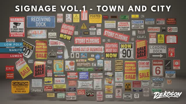 Signage VOL.1 - Town and City