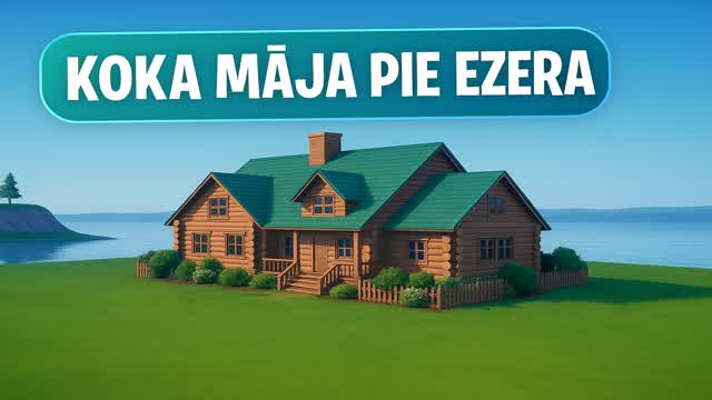 māja pie ezera