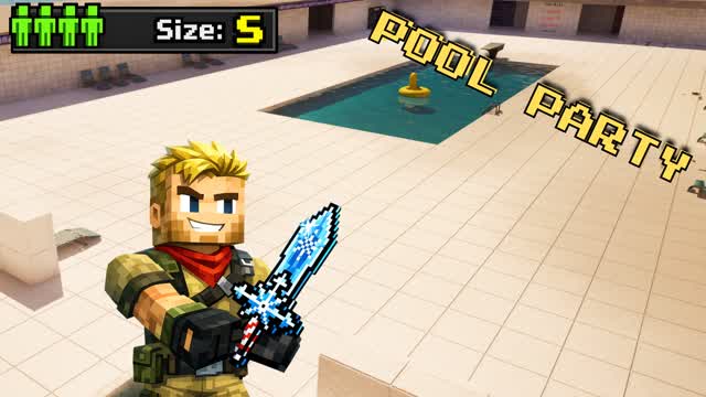 PIXEL GUN 3D POOL PARTY GUN GAME👾🔫
