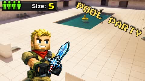 PIXEL GUN 3D POOL PARTY GUN GAME👾🔫