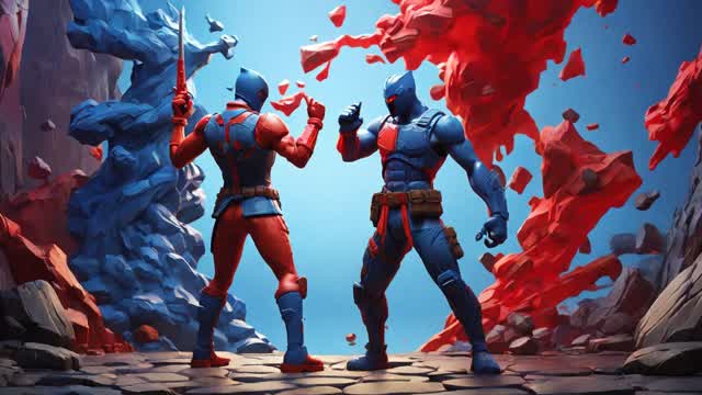 🔵 BLUE VS RED 🔴