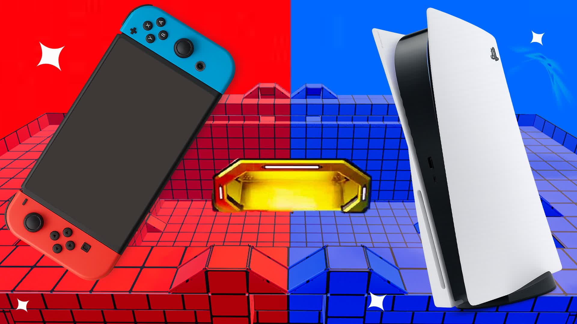 MEGA PRO SWITCH VS PS5 RED VS BLUE🔵🔴